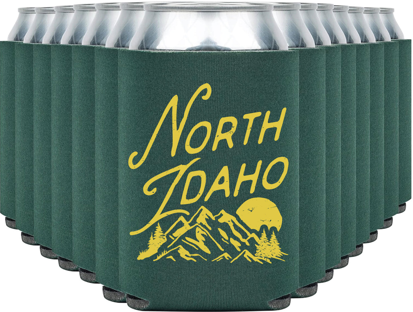 North Idaho Wilderness Can Cooler (Forest Green)