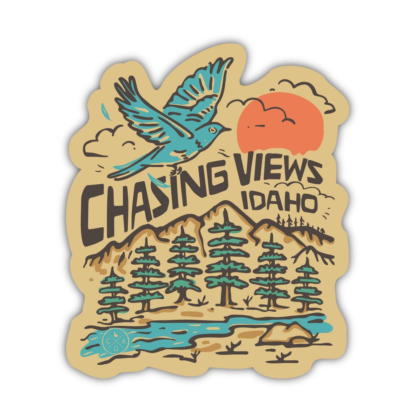 Chasing Views Idaho Sticker