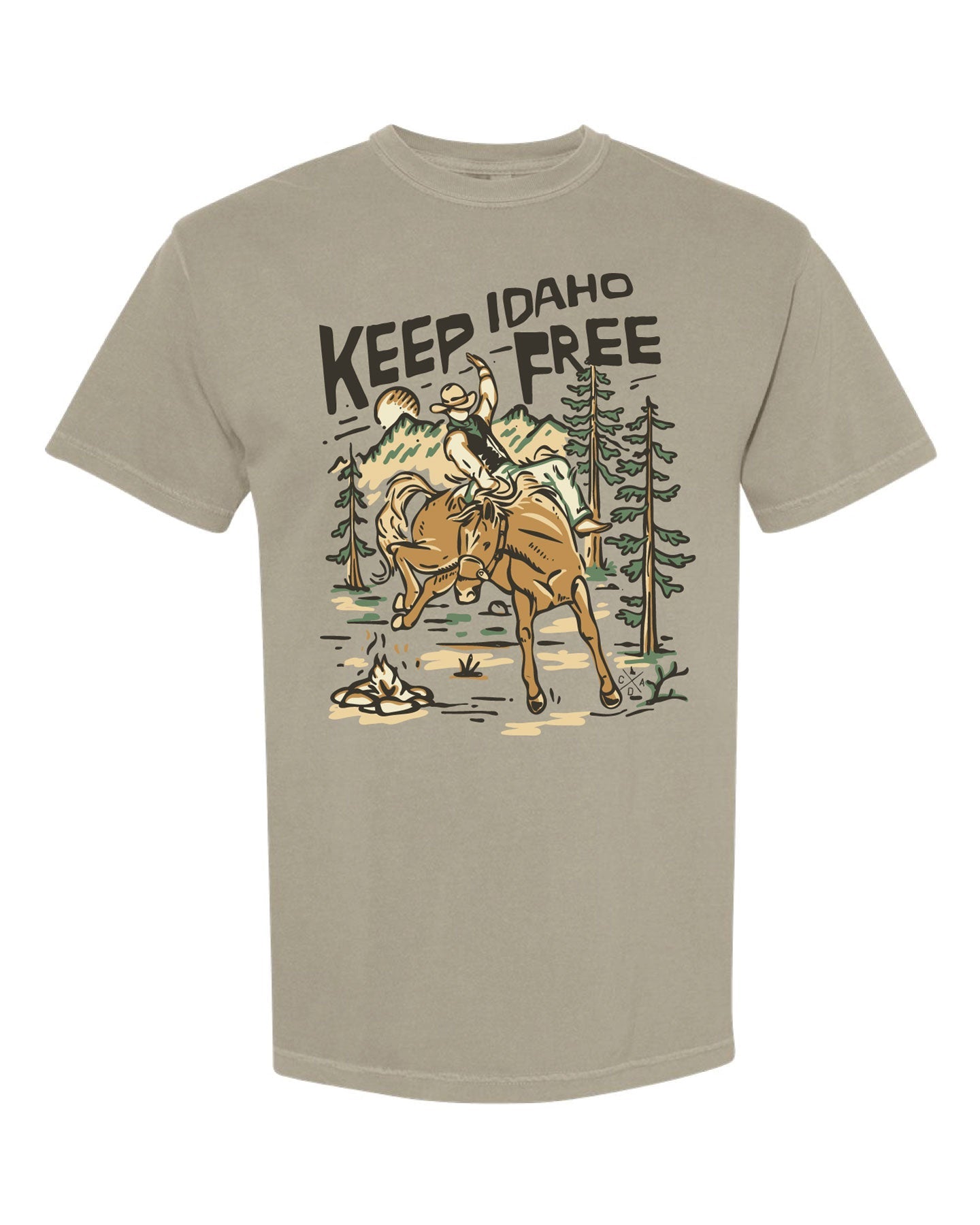 Keep Idaho Free Rodeo - Sandstone (100% Cotton)