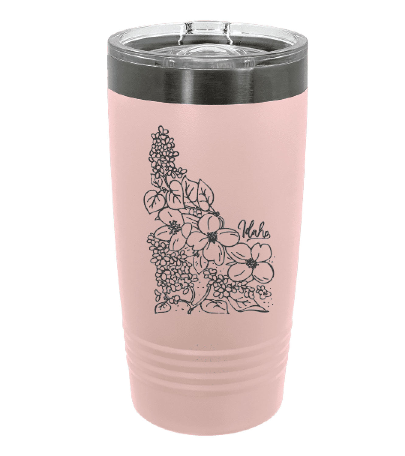 Idaho State Flower - 20oz Insulated Tumbler (Blush / Black) (Copy)