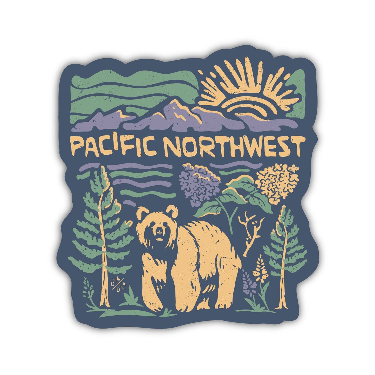 Pacific Northwest Wildlife Bear Sticker