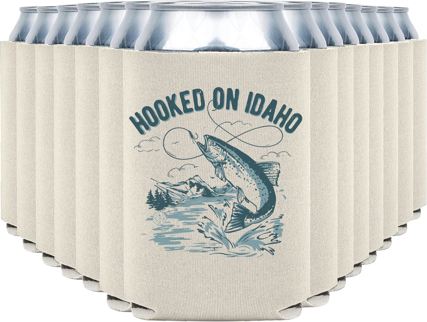Hooked On Idaho Coozie - Stone