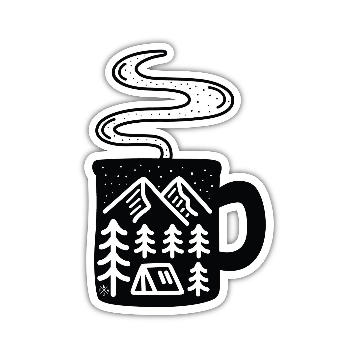 PNW Coffee Things - Steaming Cup Sticker