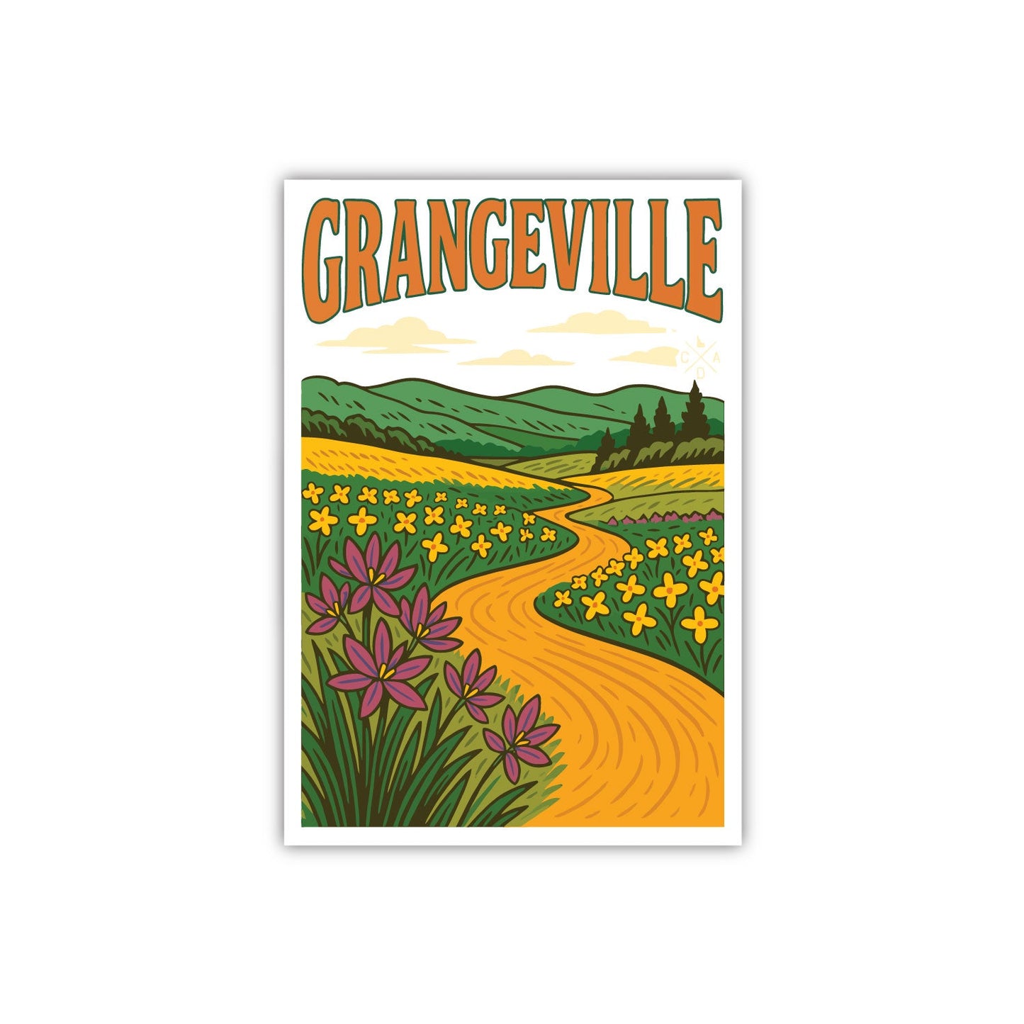 Grangeville Canola And Camas Lily Sticker