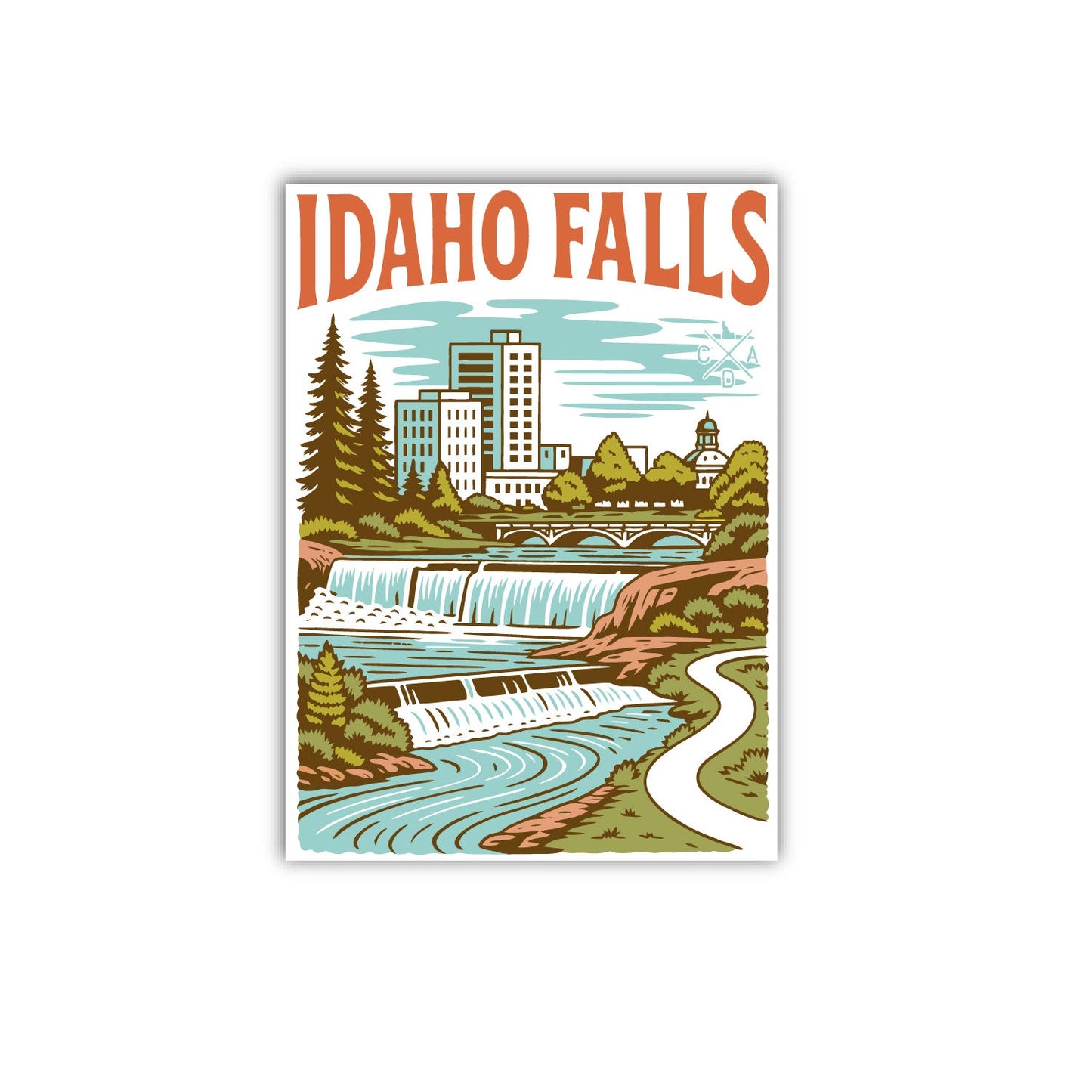 Idaho Falls Portrait Sticker