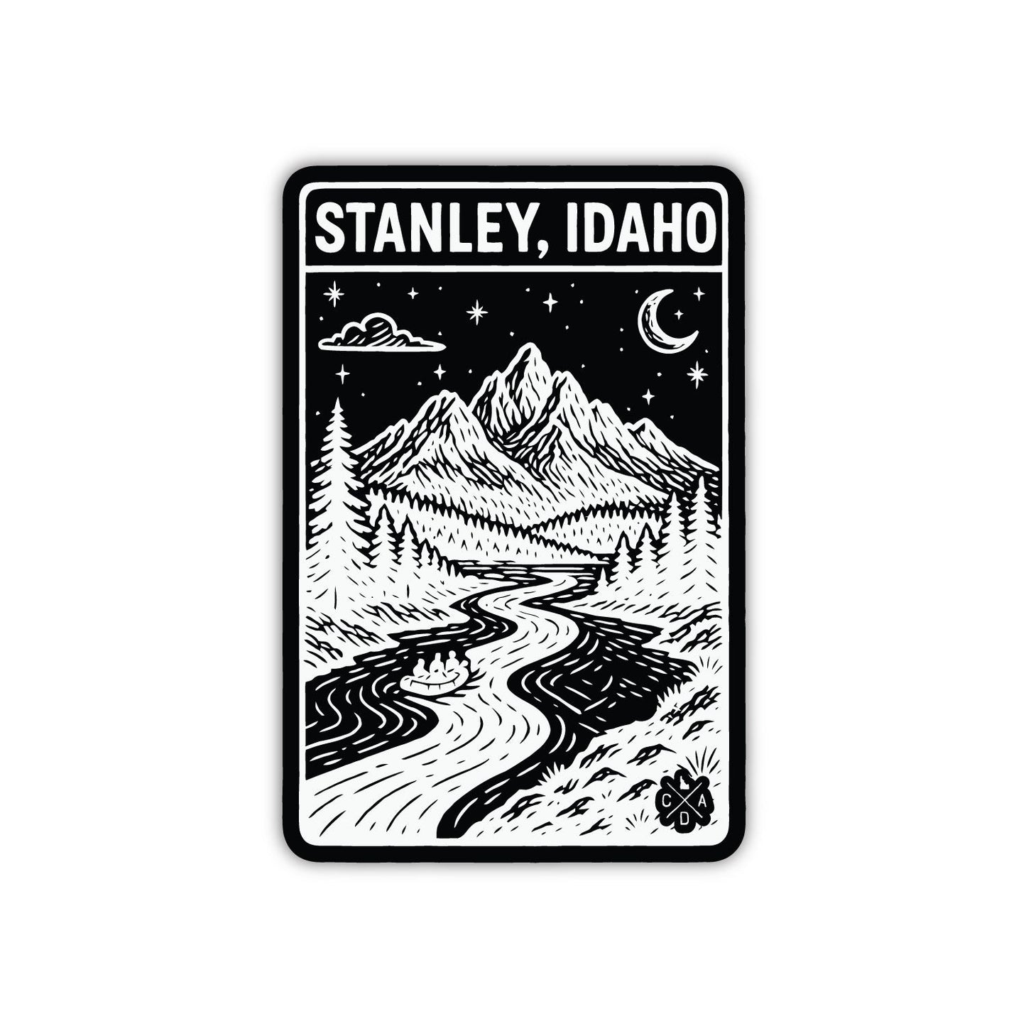 Stanley Idaho Night Cruise Sticker