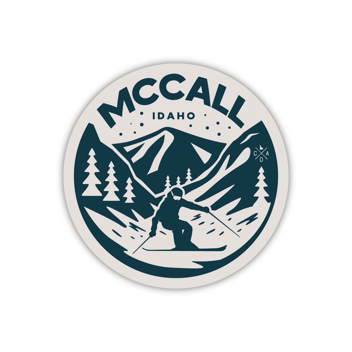 Skiing Mccall Idaho Sticker