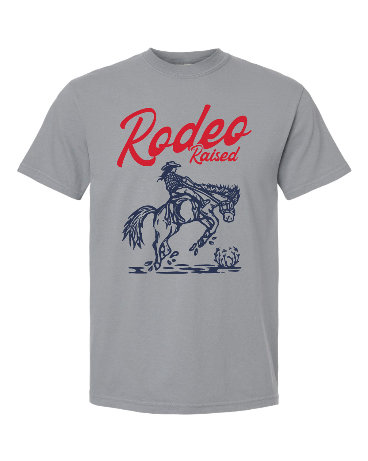 Rodeo Raised Cowgirl Tee - Granite (100% Cotton)