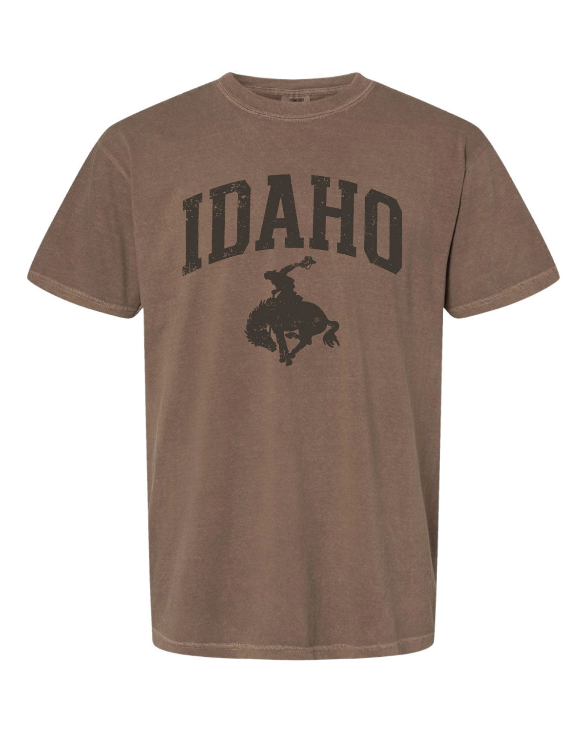 Collegiate Idaho Cowboy Tee - Brown (100% Cotton)