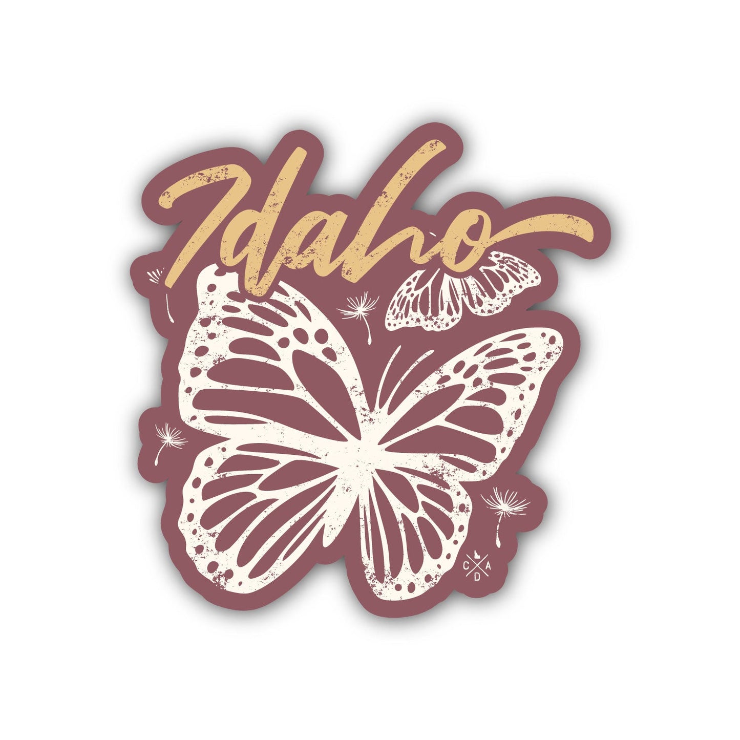 Idaho Monarch Butterfly Sticker