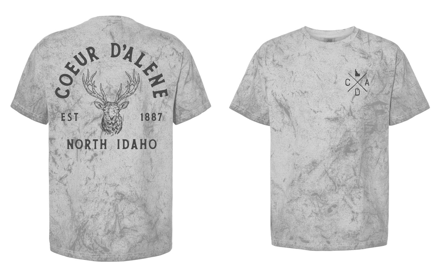Coeur d'Alene Elk Hunter Smoke Tee