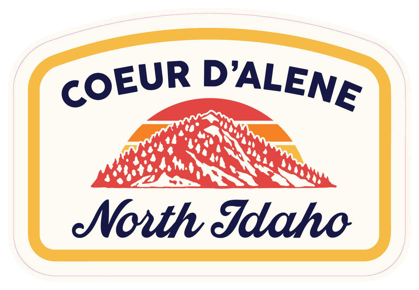 Coeur d'Alene Tubbs North Idaho Sticker