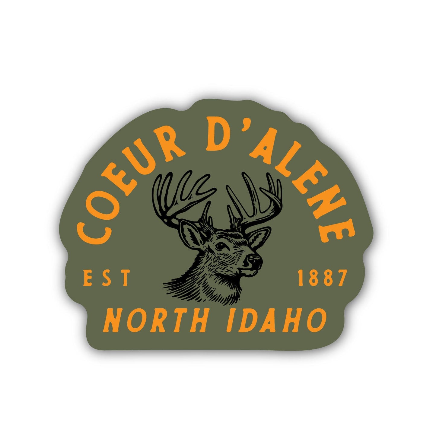 Coeur d'Alene Deer Hunter Sticker