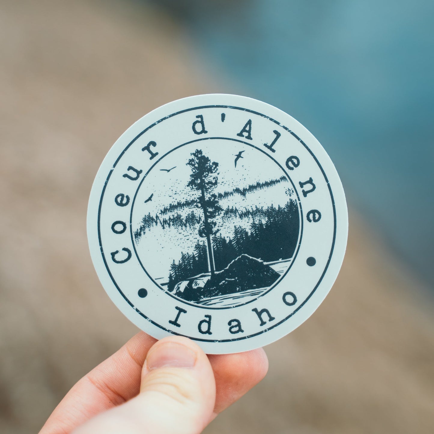 Coeur d'Alene Tubbs Hill Stamp Sticker