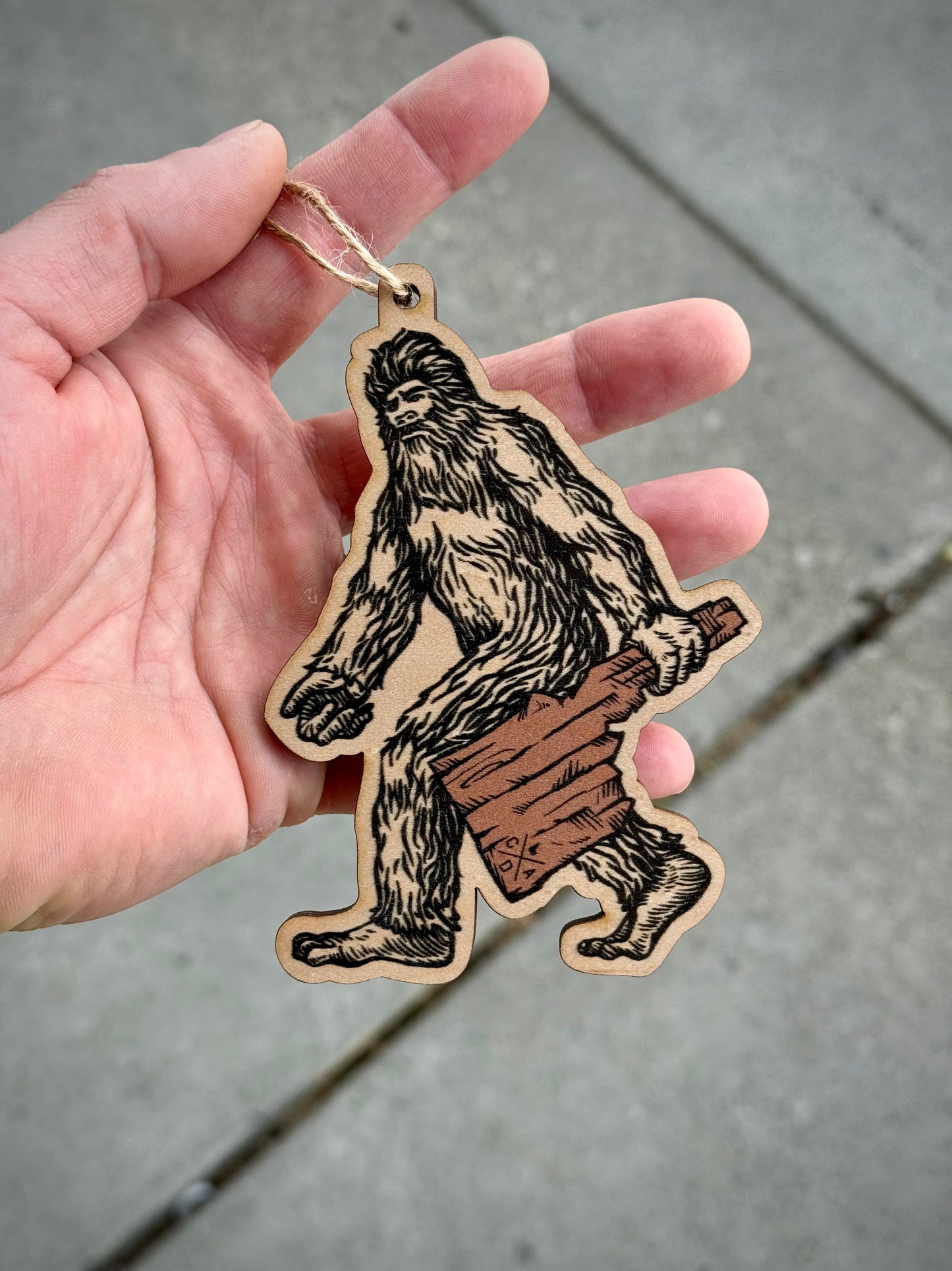 Idaho Bigfoot 2.0 Ornament - Wooden / Printed