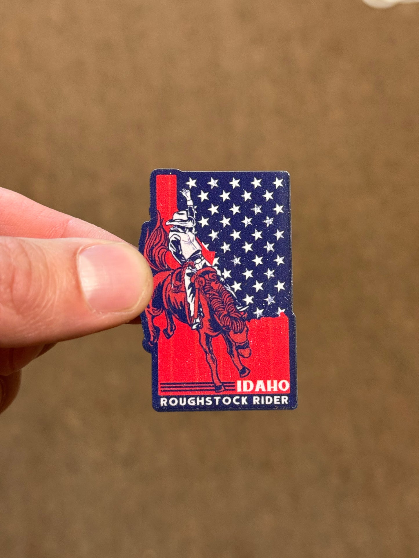 Idaho Roughstock Rider - Wooden Magnet (Printed)