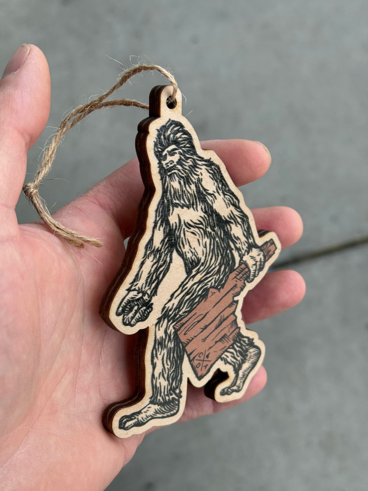 Idaho Bigfoot 2.0 Ornament - Wooden / Printed