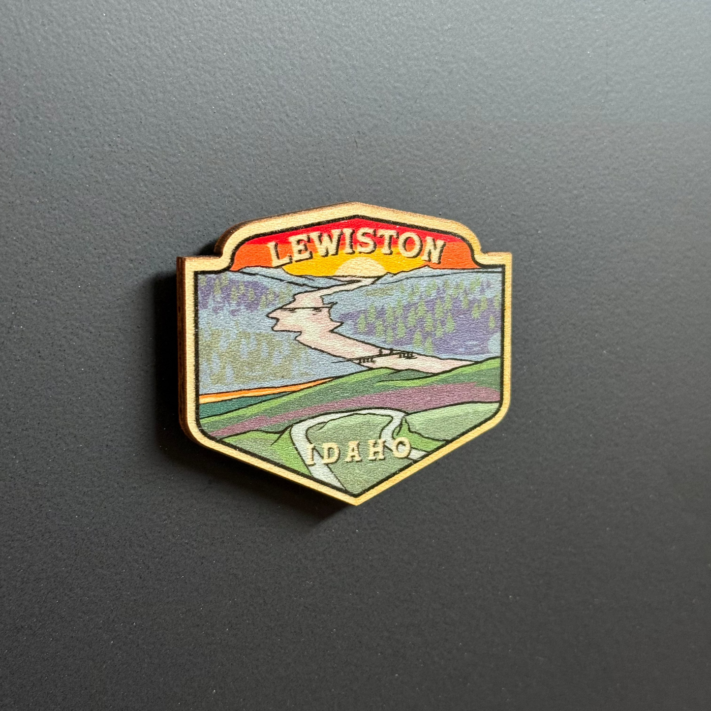 Lewiston Idaho - Wooden Magnet (Printed)
