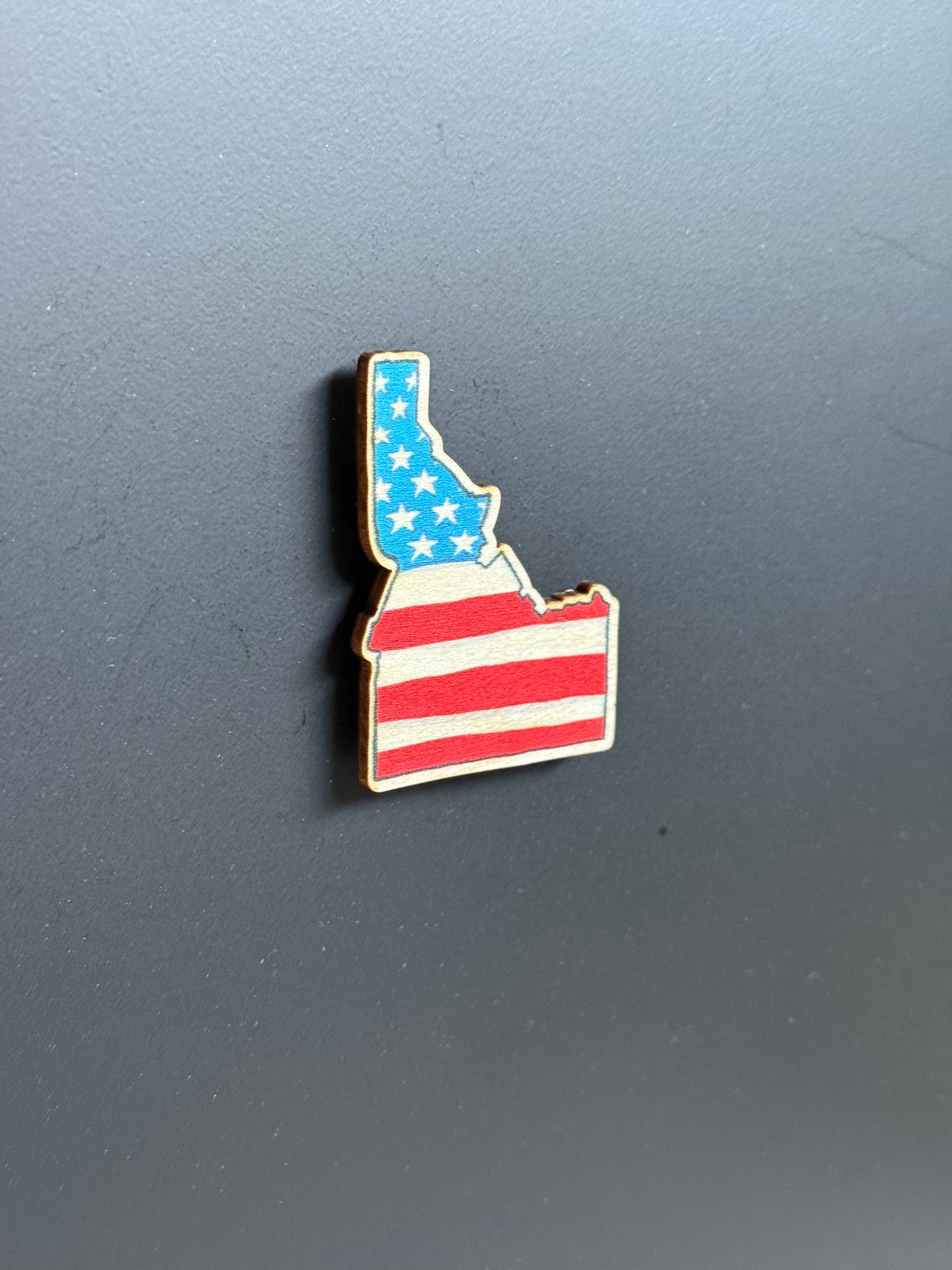 2018 Idaho US Flag - Wooden Magnet (Printed)