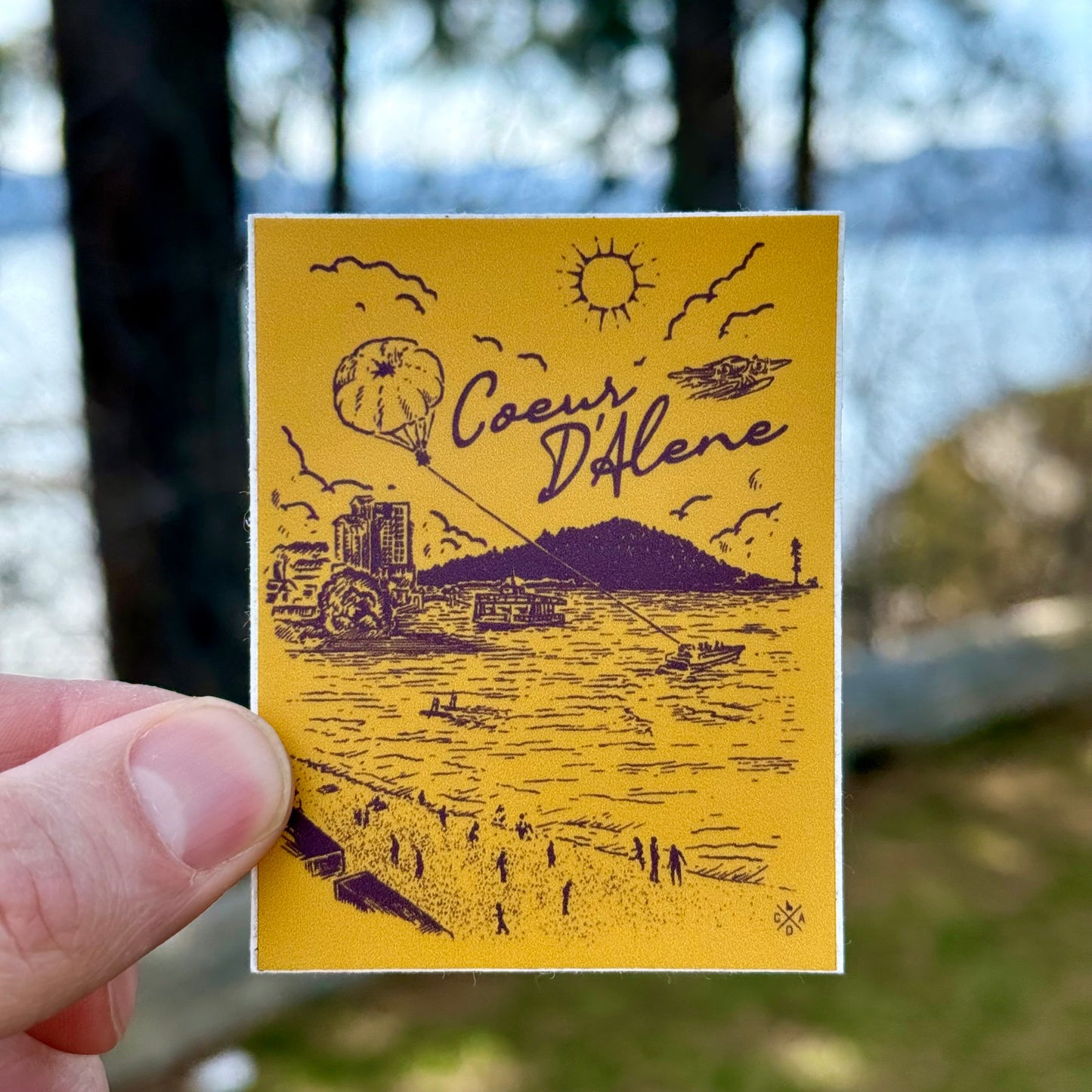 Coeur d'Alene Beach Views Sticker