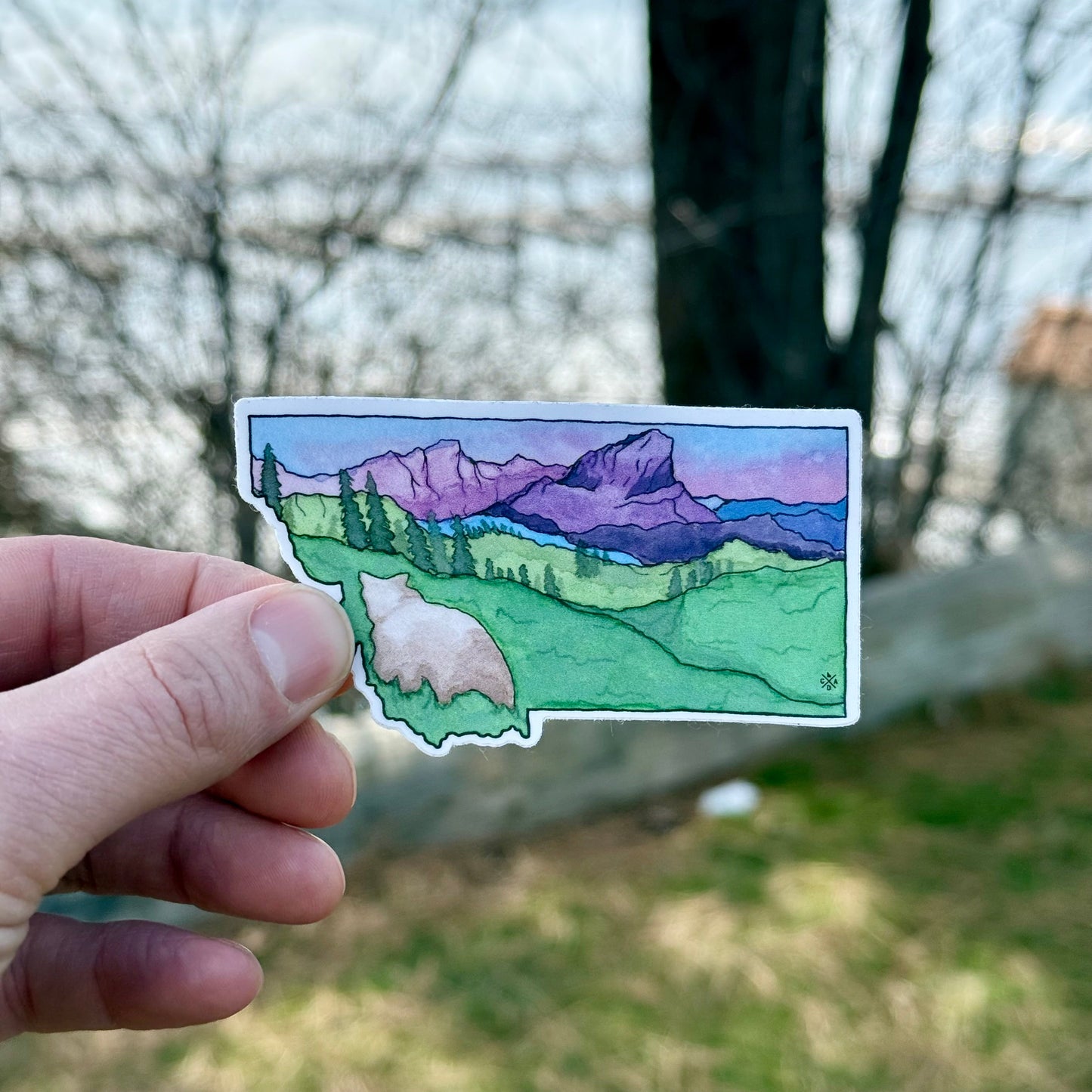 Montana Watercolor Sticker