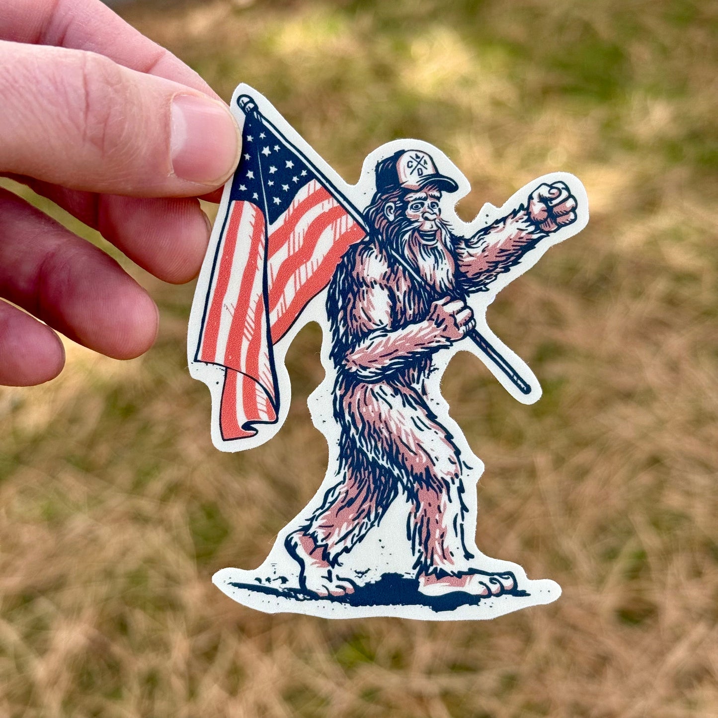Bigfoot USA Flag Sticker (CDA Edition)