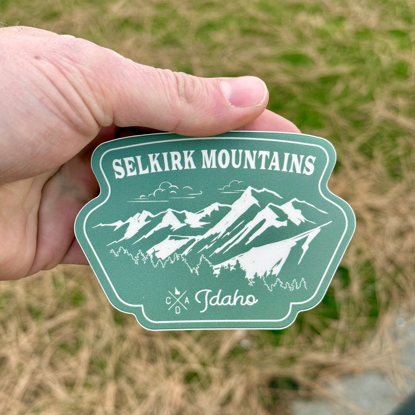 Selkirk Mountains Idaho Green Sticker