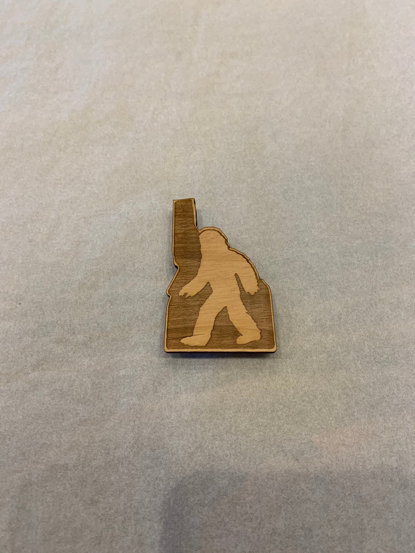 Idaho Line Yeti Wooden Magnet (Engraved)