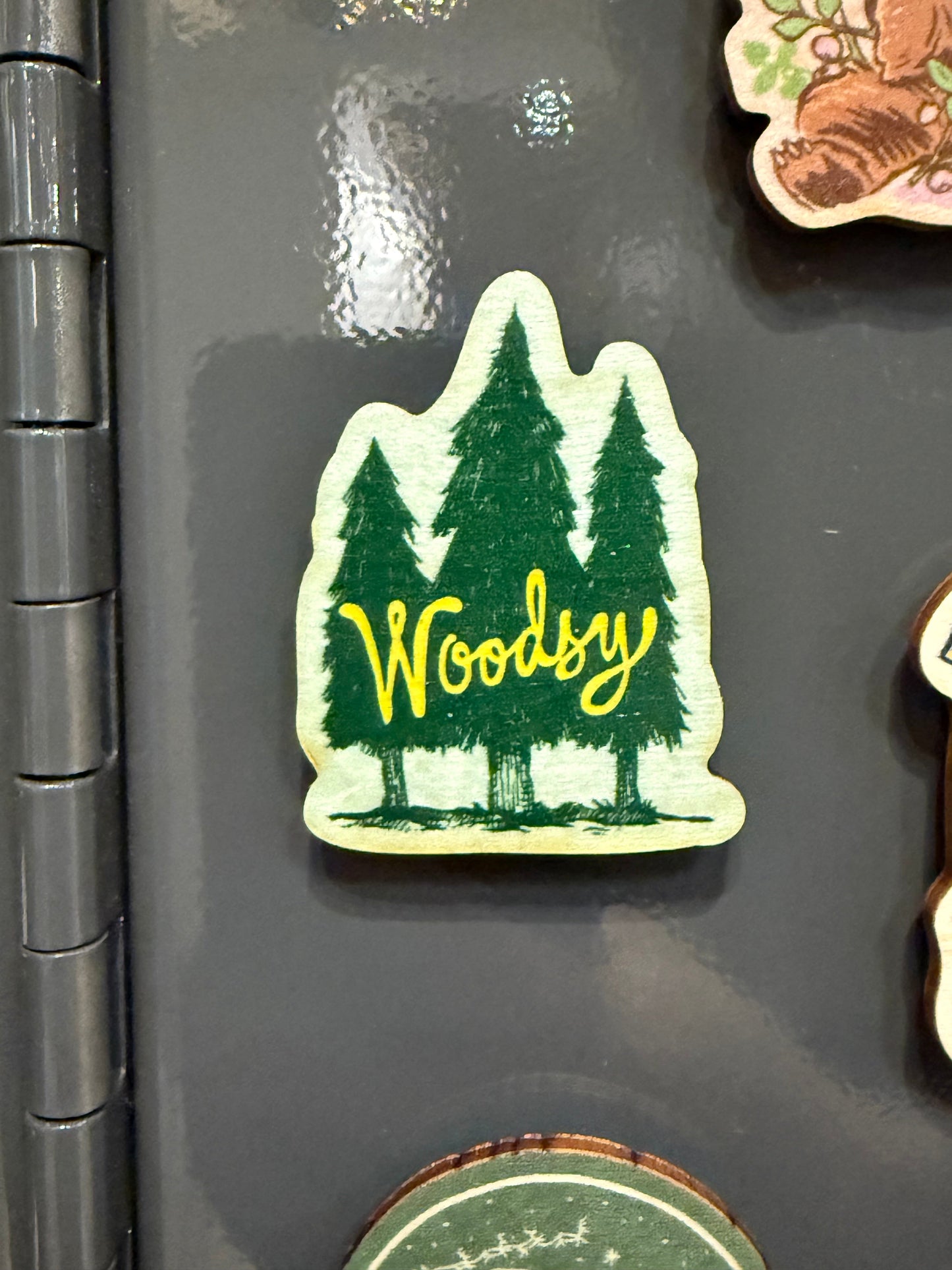 Woodsy - Wooden Magnet (Printed)