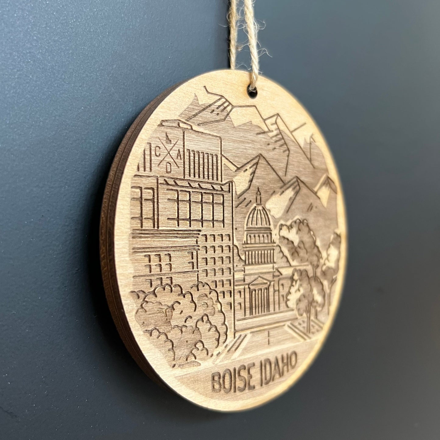 Boise Idaho Capital View - Ornament (Engraved)