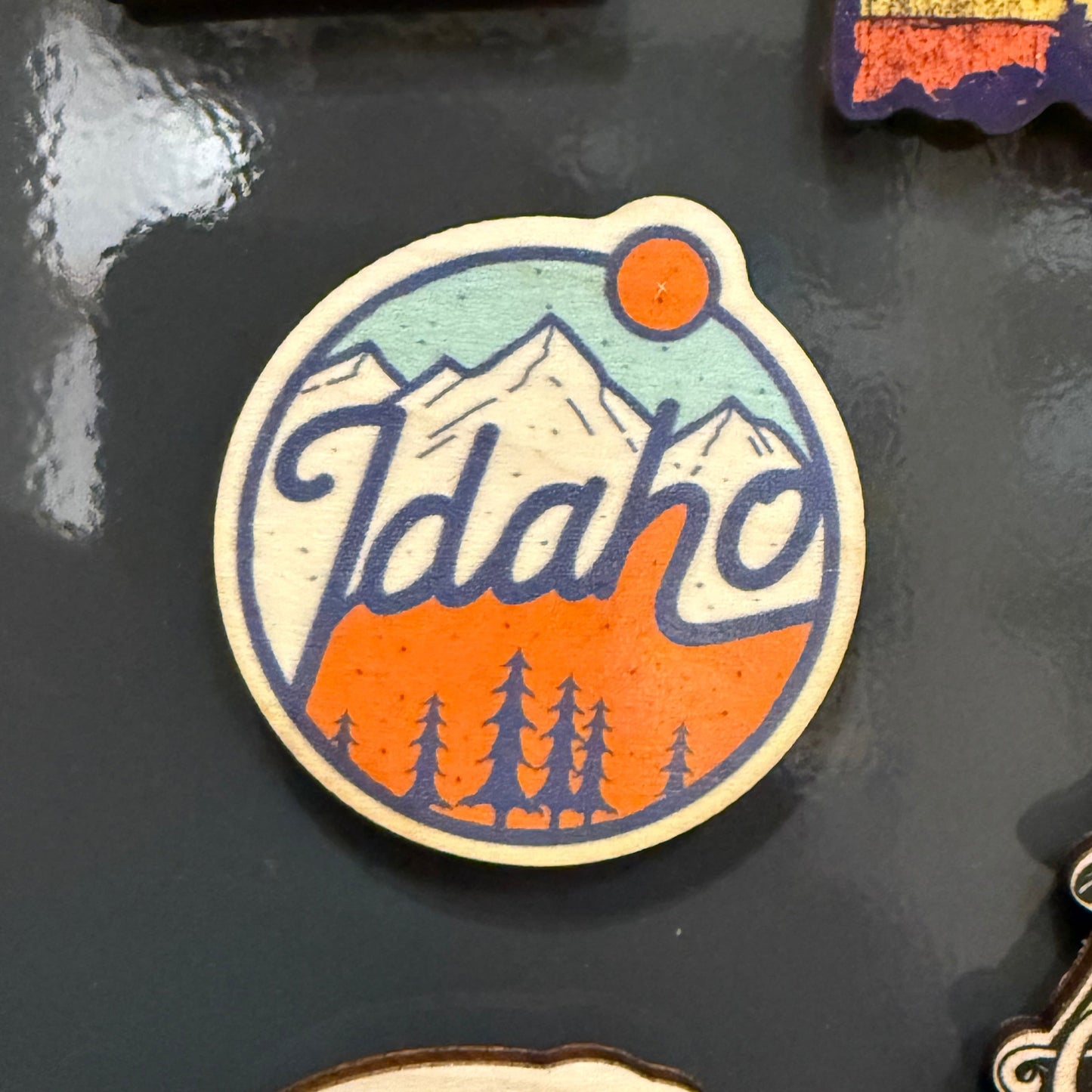 Idaho Peaks - Wooden Magnet (Printed)