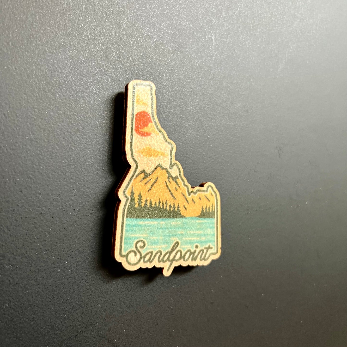 Sandpoint Idaho State - Wooden Magnet (Printed)