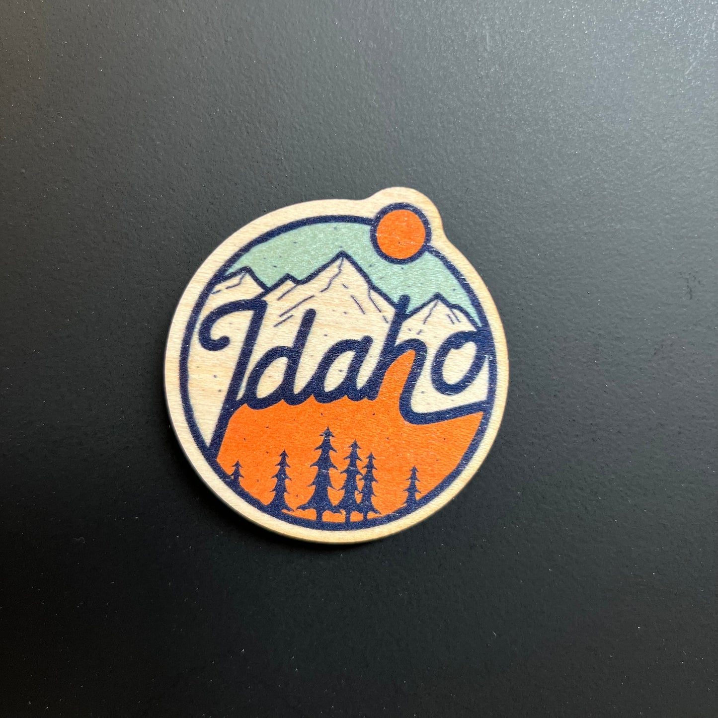 Idaho Peaks - Wooden Magnet (Printed)