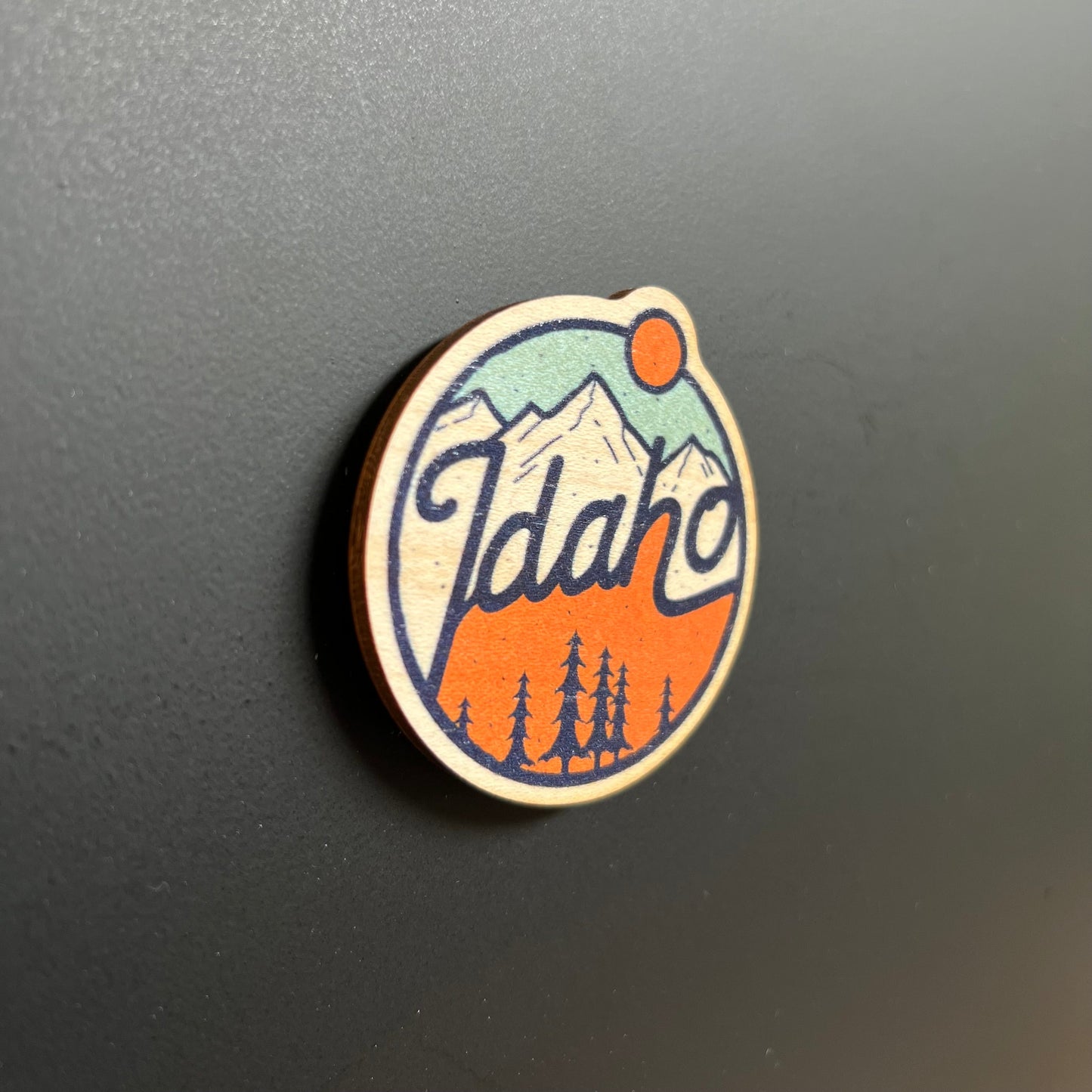 Idaho Peaks - Wooden Magnet (Printed)