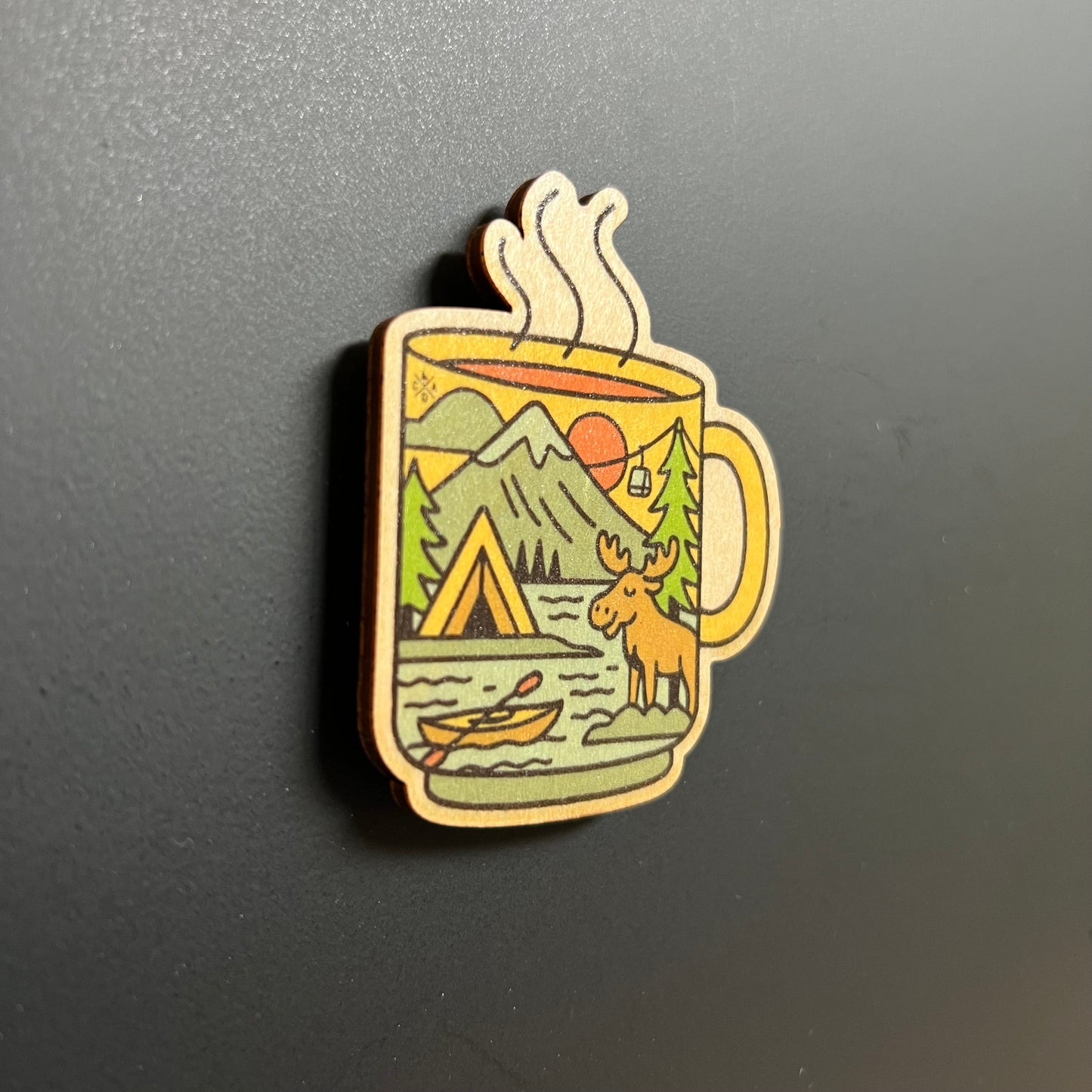 Great Outdoors Coffee Mug - Wooden Magnet (Printed)