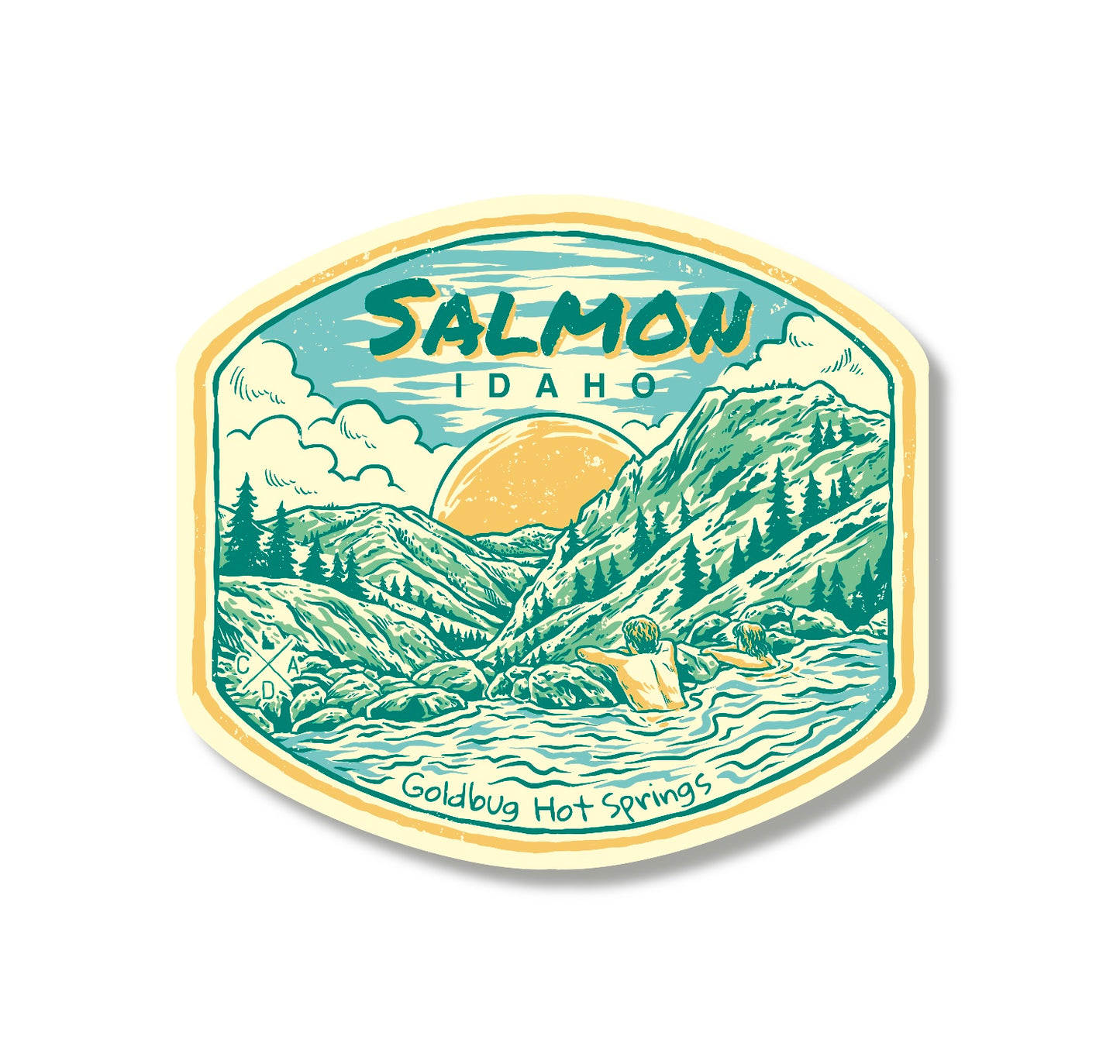 Goldbug Hot Springs Salmon Idaho Sticker