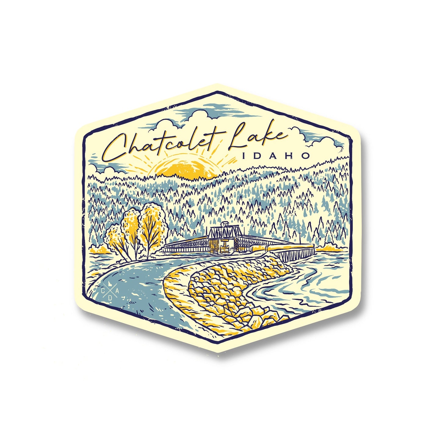 Chatcolet Lake Idaho Sticker