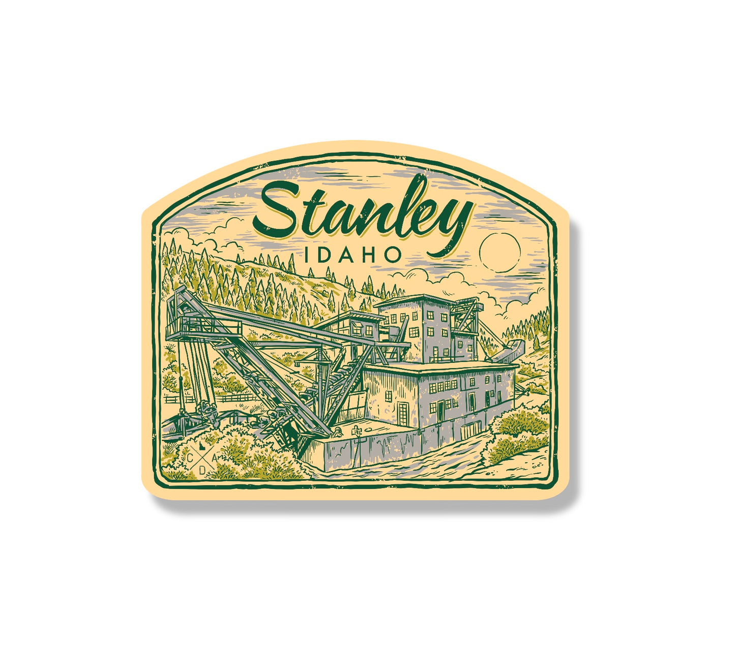 Yankee Fork Gold Dredge Stanley Idaho Sticker