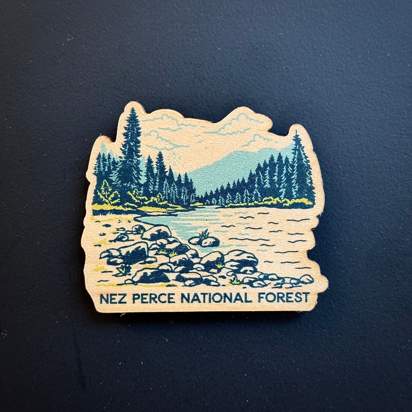 Nez Perce National Forest Wooden Magnet (Printed)