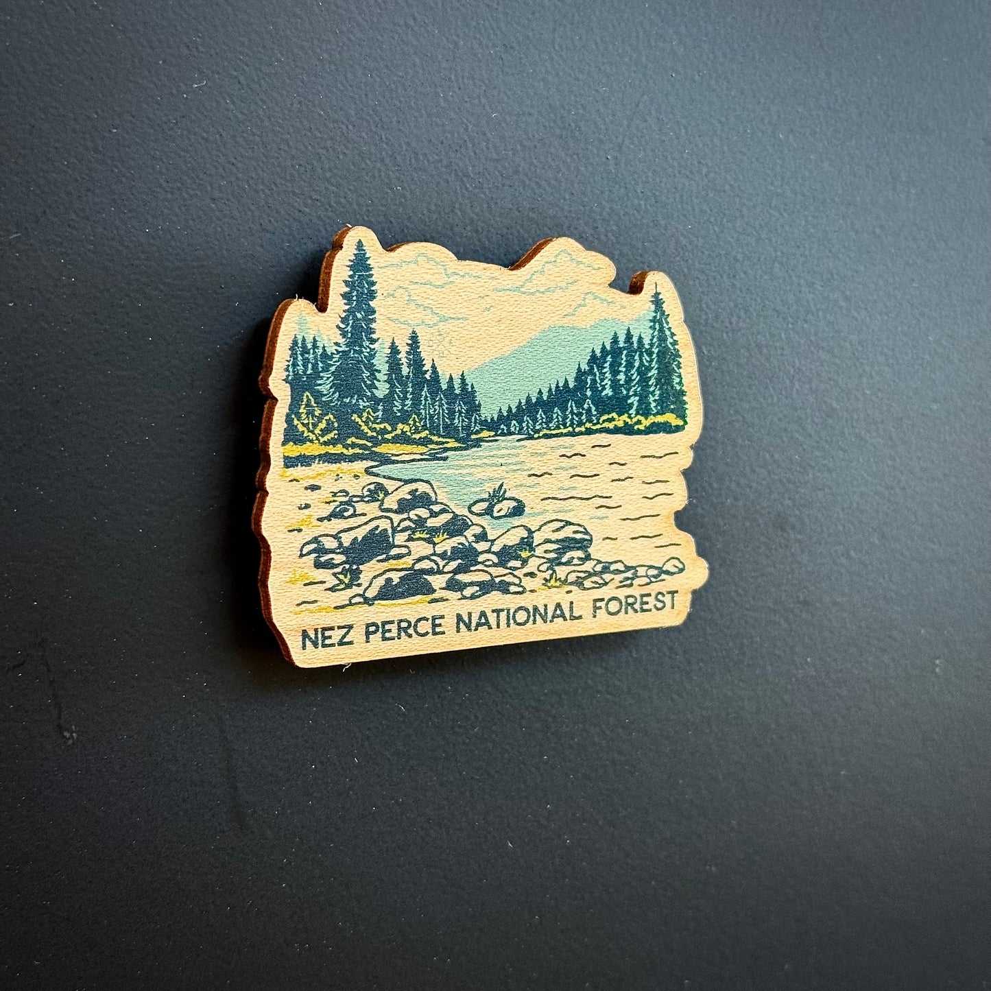 Nez Perce National Forest Wooden Magnet (Printed)