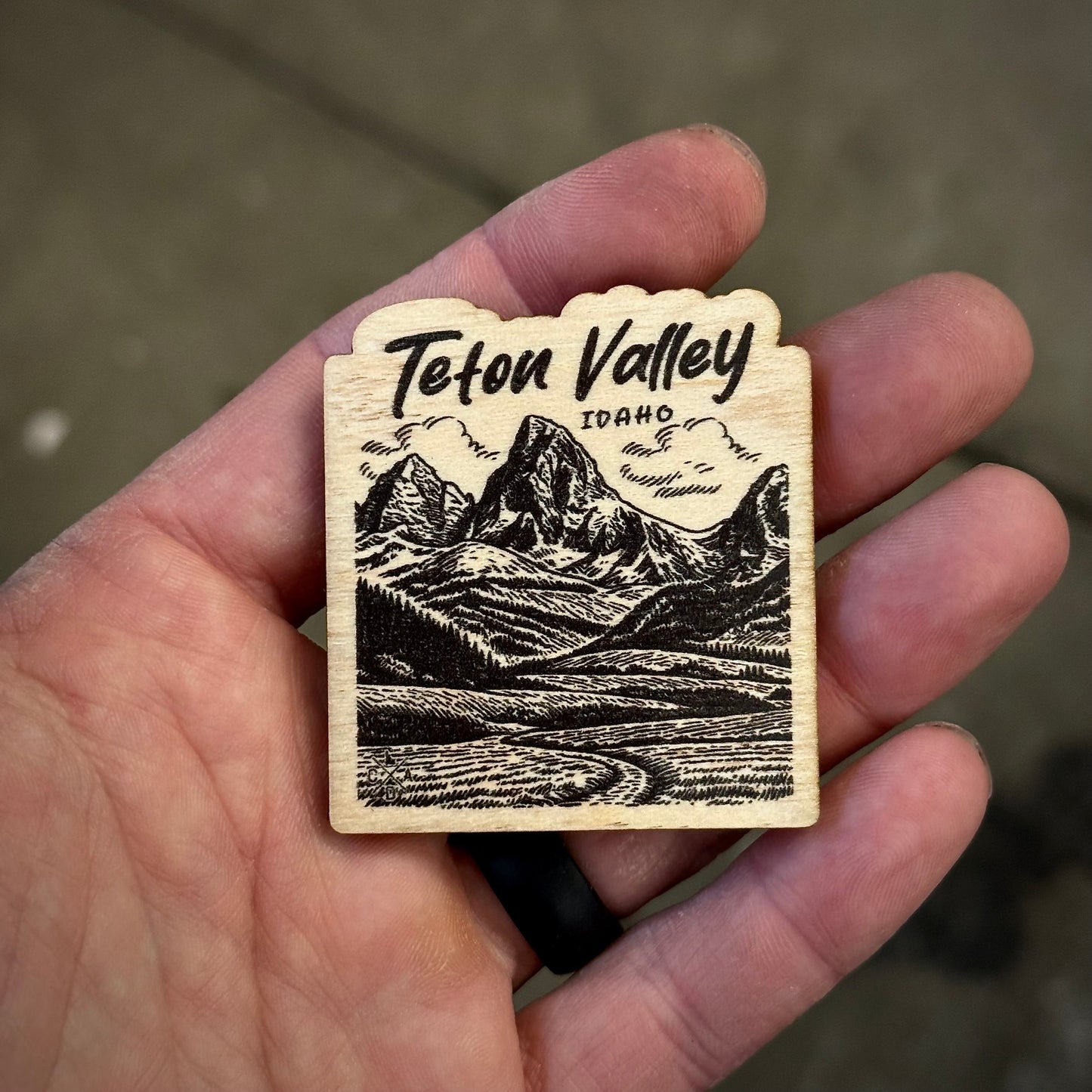 Teton Valley Idaho Wooden Magnet (Printed)