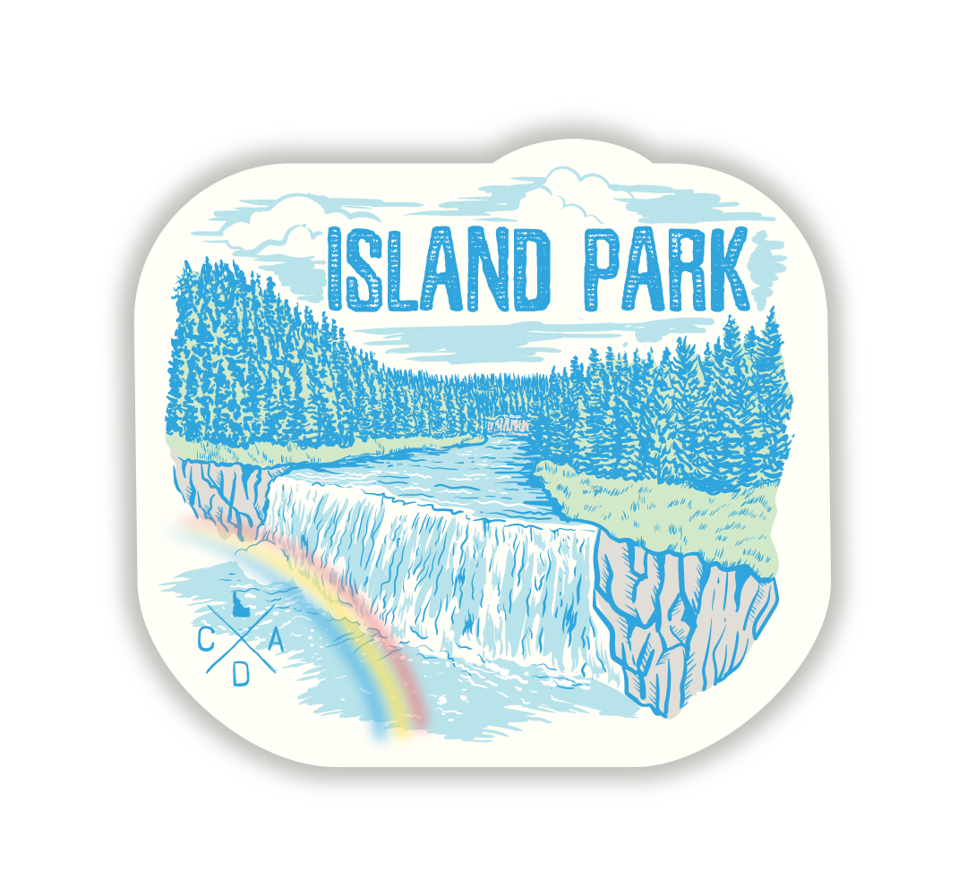 Island Park Falls Sticker