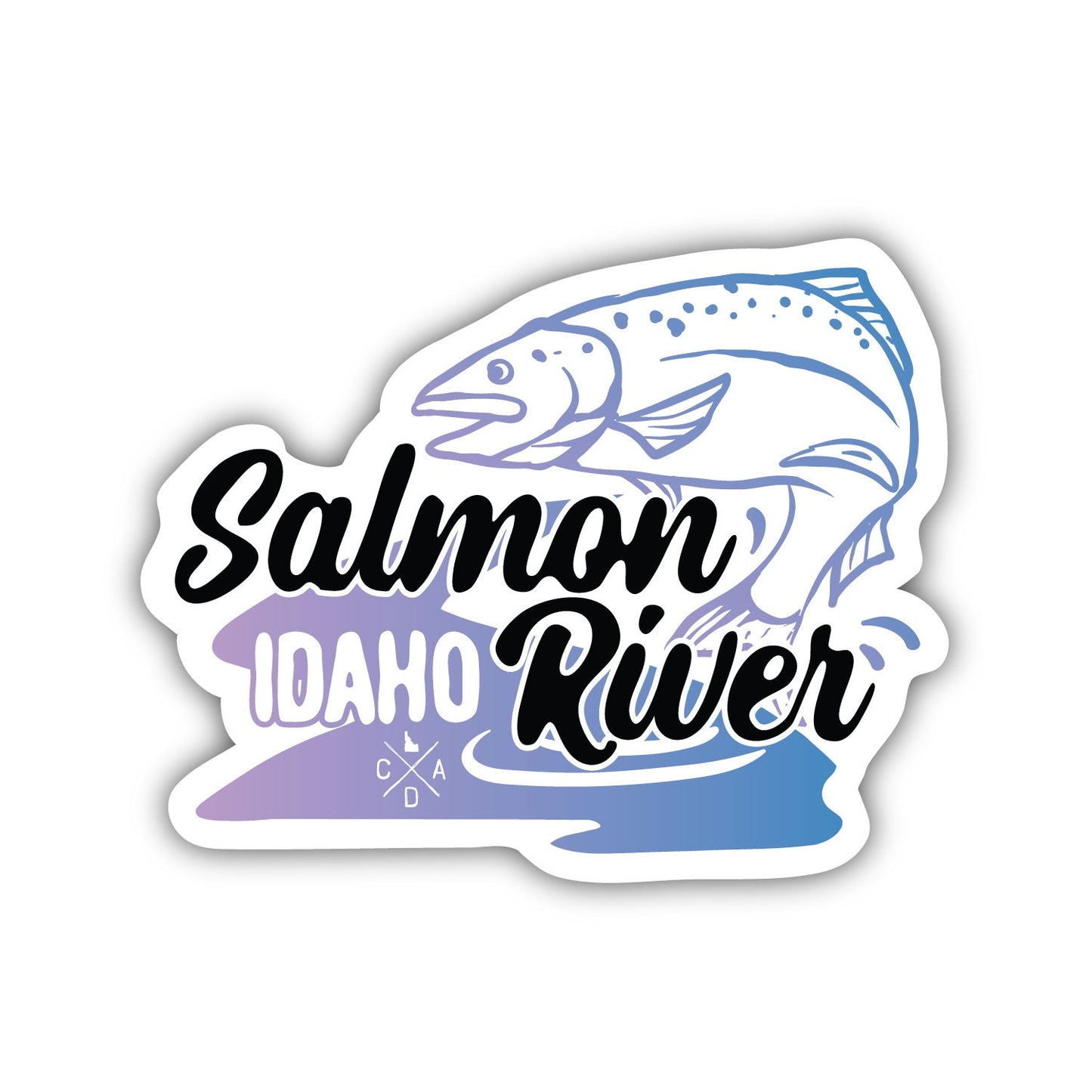 Salmon River Idaho Splash Sticker