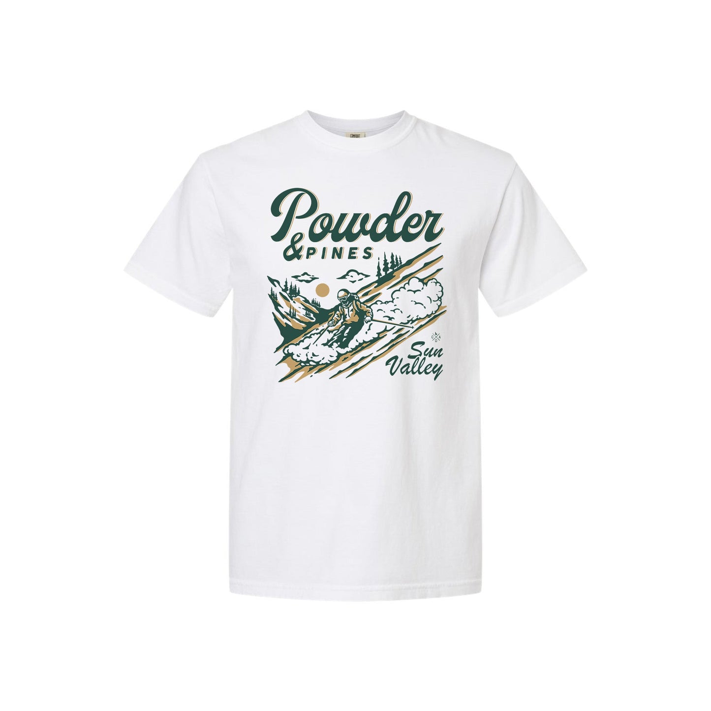 Sun Valley Powder & Pines - White (100% Cotton)