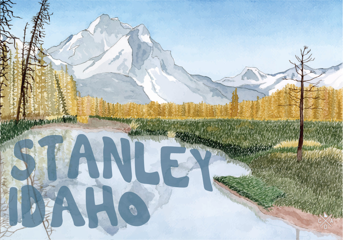 Stanley Idaho Watercolor Sticker