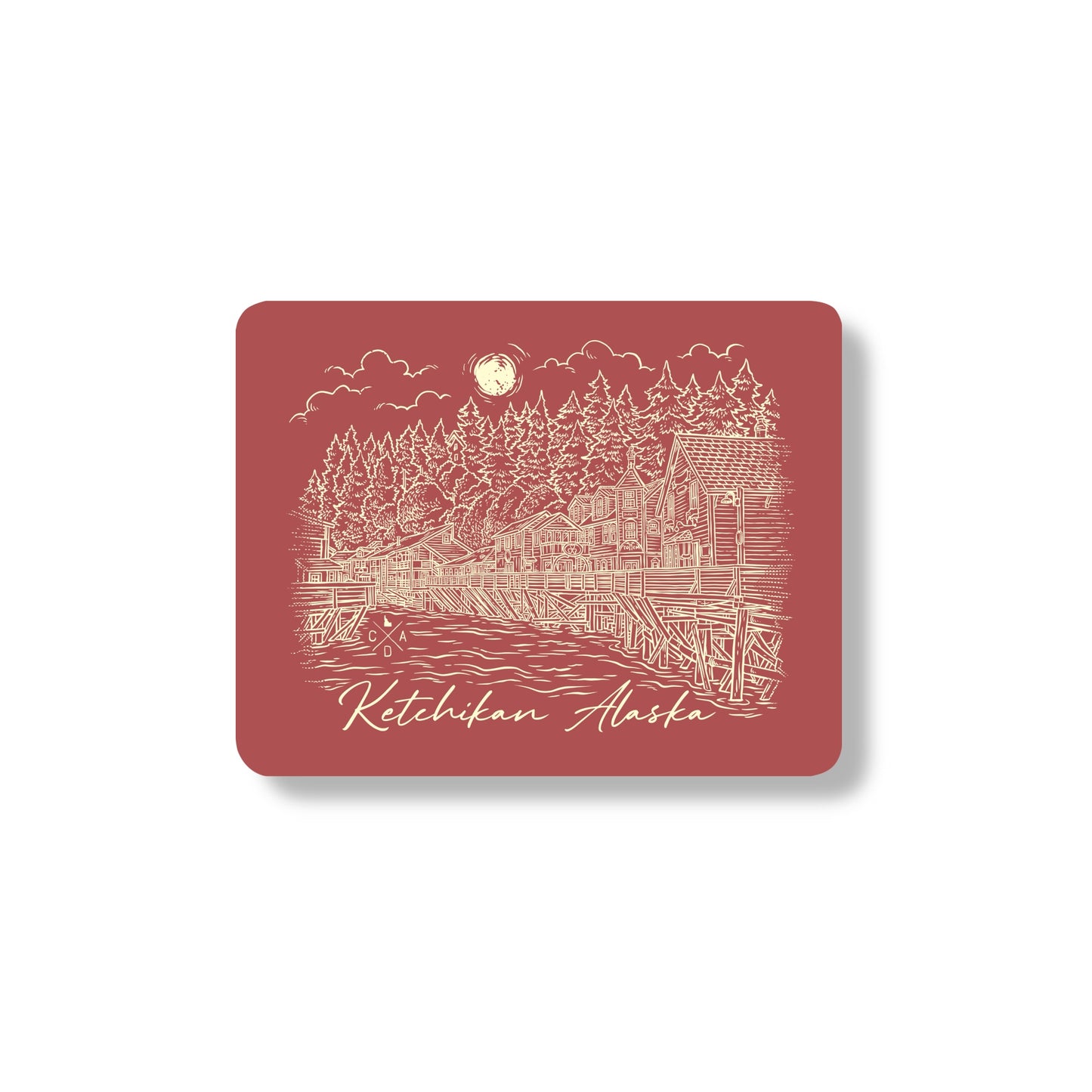 Ketchikan Alaska Waterfront Sticker