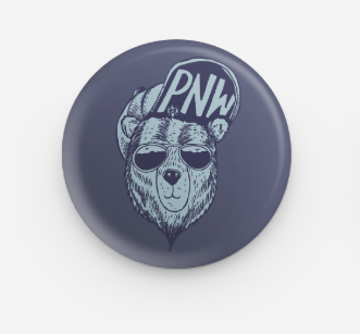 PNW Cool Bear Button