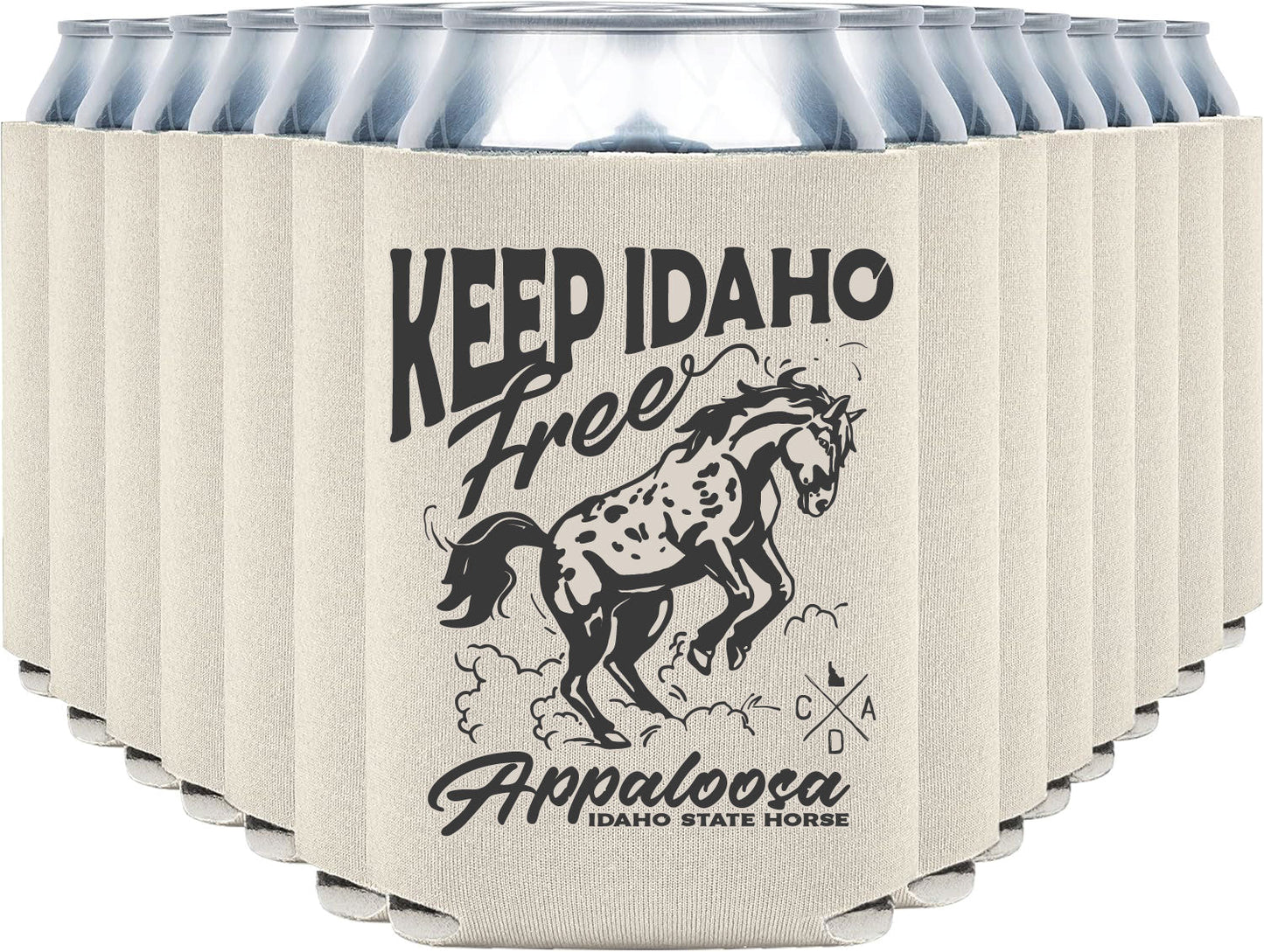 Keep Idaho Free Can Cooler (Stone)