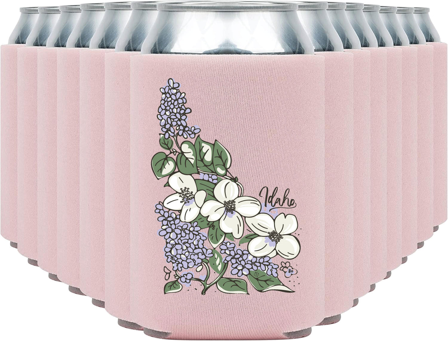 Idaho State Flower Can Cooler (Blush)
