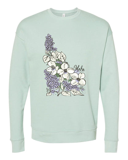 Idaho State Flower Sweatshirt - Dusty Blue